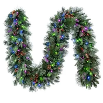 9' Pre-lit Greenery Garland with Twinkle Lights for $34.99
