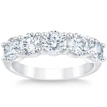 Round Brilliant 2.50 ctw VS2 Clarity, I Color Diamond Platinum Band for $3999.99