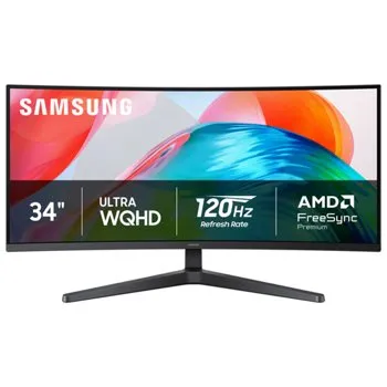Samsung 34-inch ViewFinity S5 Ultrawide QHD 120Hz Curved Monitor for $199.99